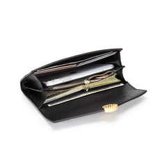 Crocodile Pattern Leather Long Wallet Women's Hand Wallet