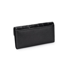 Crocodile Pattern Leather Long Wallet Women's Hand Wallet