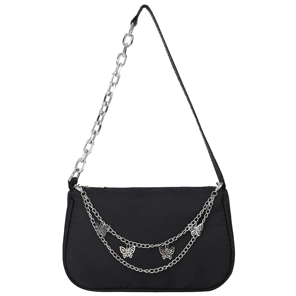 Women's Retro Shoulder Bag Nylon Female Shopping Purse