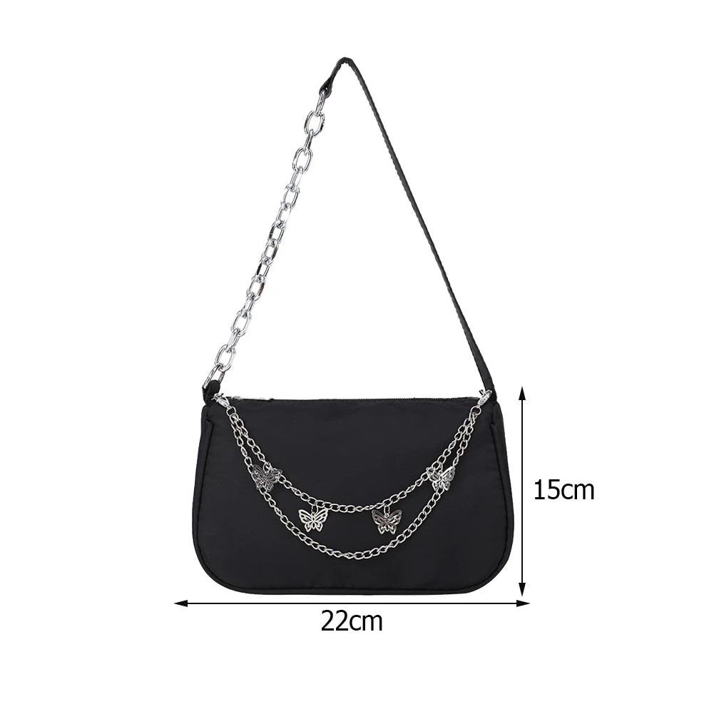 Women's Retro Shoulder Bag Nylon Female Shopping Purse