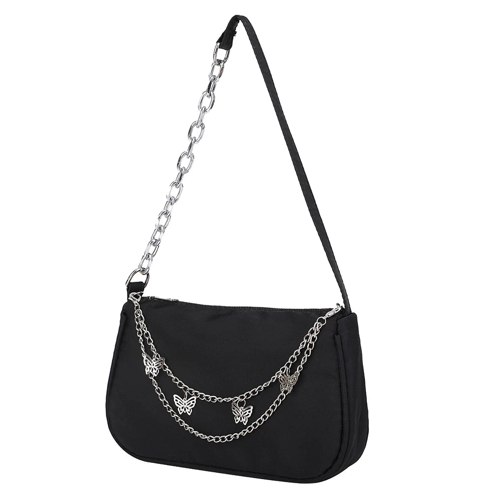 Women's Retro Shoulder Bag Nylon Female Shopping Purse