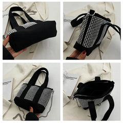 Women's Diamond Bucket Tote Bag Chain Shoulder Crossbody Bags