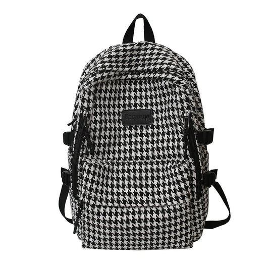 Women's Knit Backpack Ladies School Bag Large-capacity College Pattern