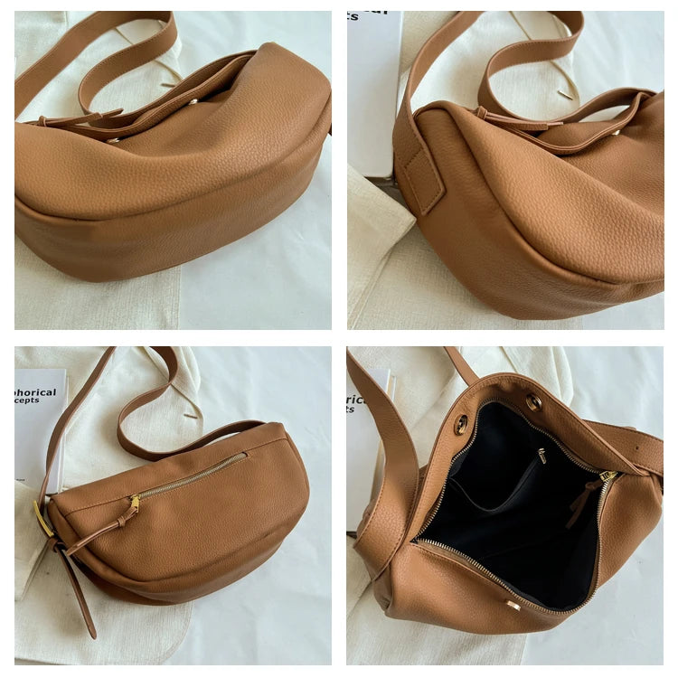 Women's Soft Leather Shoulder Bag Casual Sac Crossbody Bags