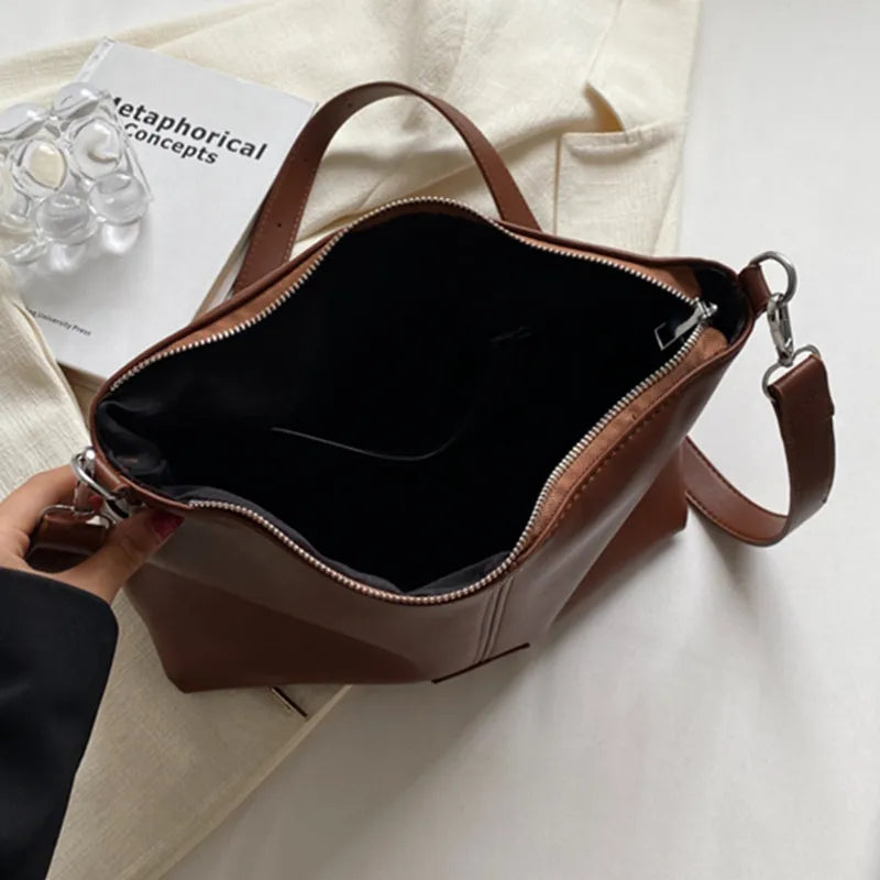Women's Leather Crossbody Bag Casual Shoulder Handbag