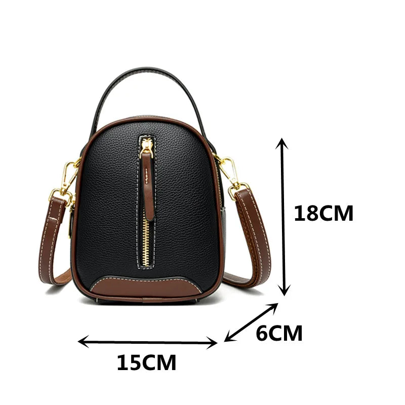Women's Soft Leather Crossbody Bag Handbag Multifunction Messenger Bag