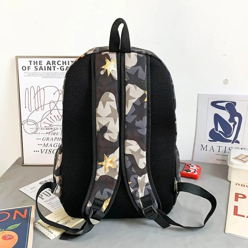 Camouflage Printing Backpack School Bag for Teens