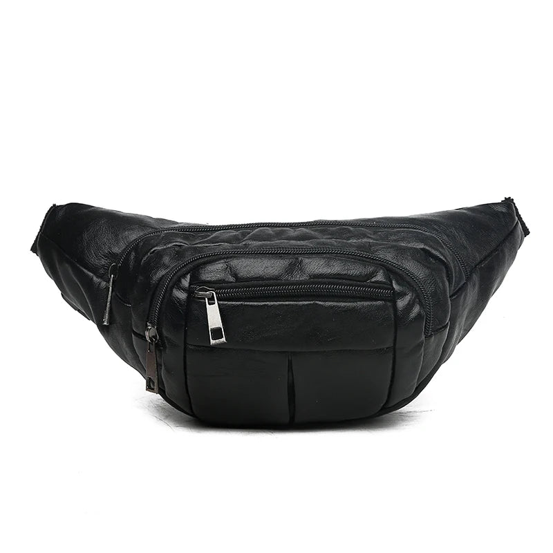 Women's Men's Chest Bag Pu Messenger Bag Shoulder Bag Large Capacity