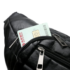 Women's Men's Chest Bag Pu Messenger Bag Shoulder Bag Large Capacity