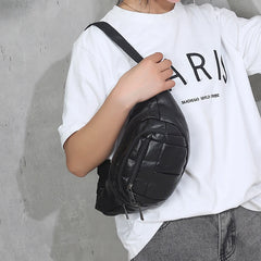 Women's Men's Chest Bag Pu Messenger Bag Shoulder Bag Large Capacity