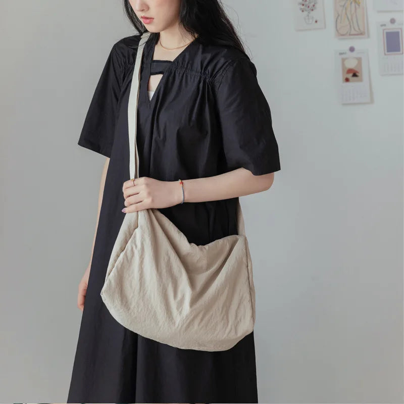 Women's Messenger Bag Solid Girl Shoulder Pouch School Bags