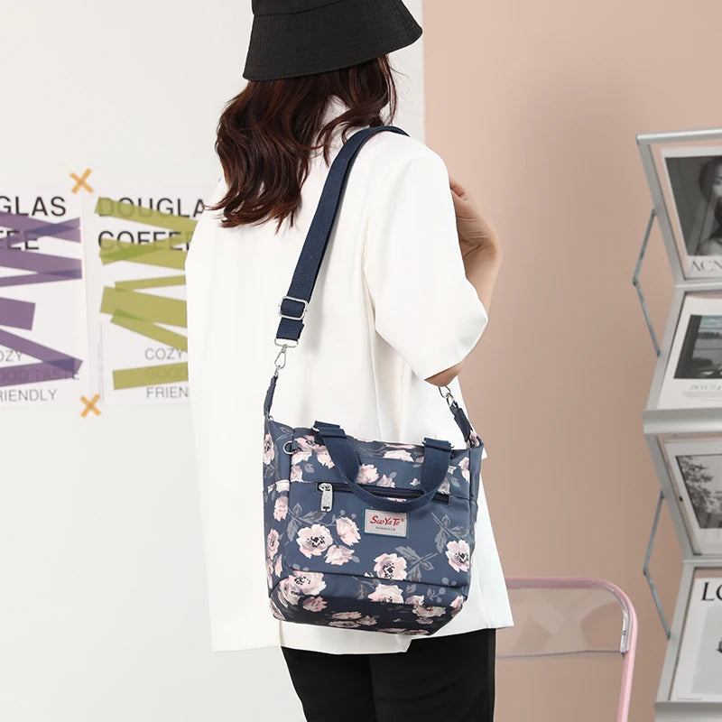 Women's Messenger Bags Waterproof Shoulder Bags Flower Printing