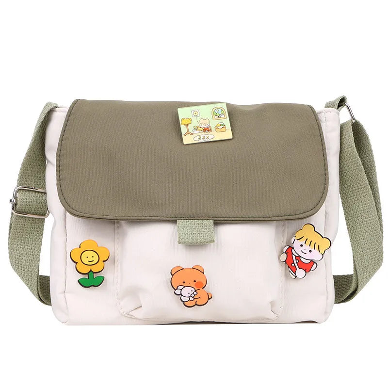 Women's Canvas Envelope Messenger Bag Sweet Student Shoulder Bag