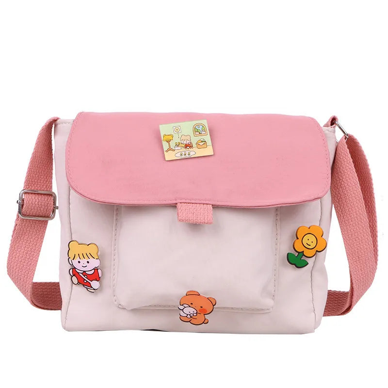 Women's Canvas Envelope Messenger Bag Sweet Student Shoulder Bag