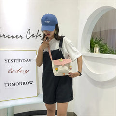 Women's Canvas Envelope Messenger Bag Sweet Student Shoulder Bag