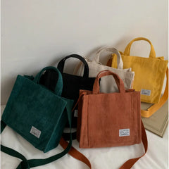 Women's Canvas Messenger Bag Casual Student Shoulder Solid Bag