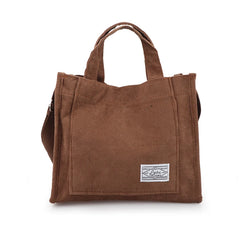 Women's Canvas Messenger Bag Casual Student Shoulder Solid Bag