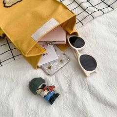 Canvas Envelope Bag Sweet Cartoon Student Shoulder Bag for Women