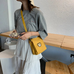 Canvas Envelope Bag Sweet Cartoon Student Shoulder Bag for Women