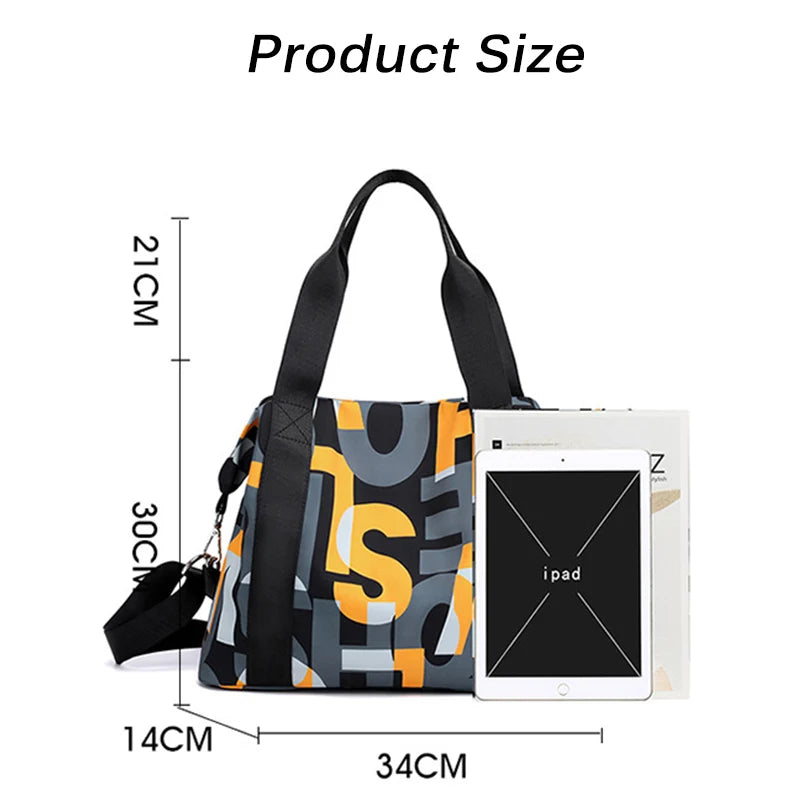 Waterproof Nylon Shoulder Bags Large Capacity Handbag Female Travel Crossbody