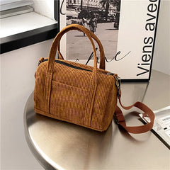 Women's Mini Corduroy Shoulder Bag Casual Purse