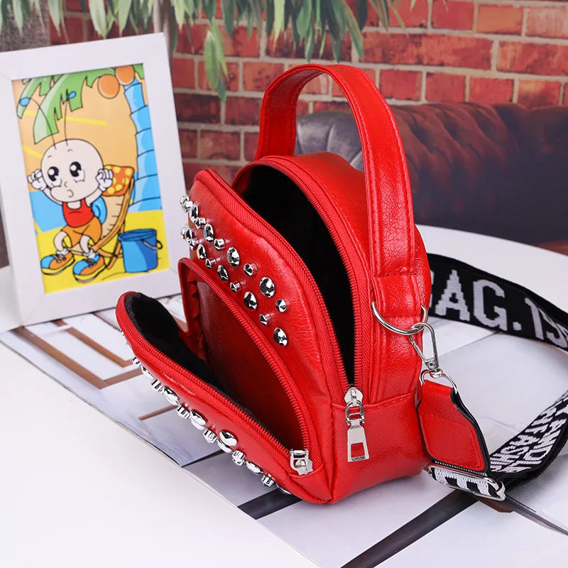 Women's Mini Crossbody Bag PU Leather Shoulder Bag Girl Shopper Purse