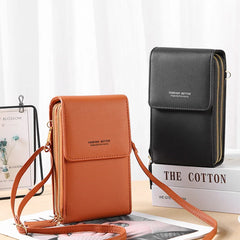 Women's Mini Crossbody Phone Bag Wallets Leather Touch Screen Cell Phone Purse