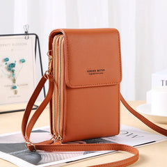 Women's Mini Crossbody Phone Bag Wallets Leather Touch Screen Cell Phone Purse