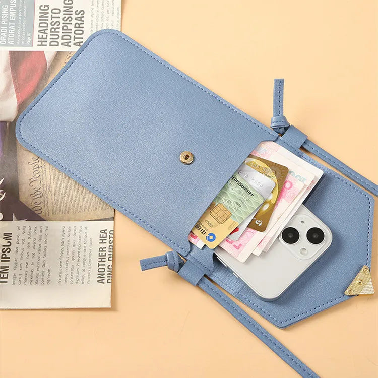 Women's Mini Transparent Phone Wallet Crossbody Bag Clutch Purse