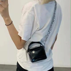 Women's Leather Mini Purse Flap Shoulder Messenger Bag