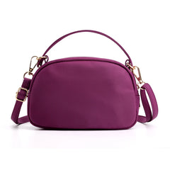 Vintage Lightweight Nylon Purse Solid Zipper Waterproof Flap Crossbody Bag