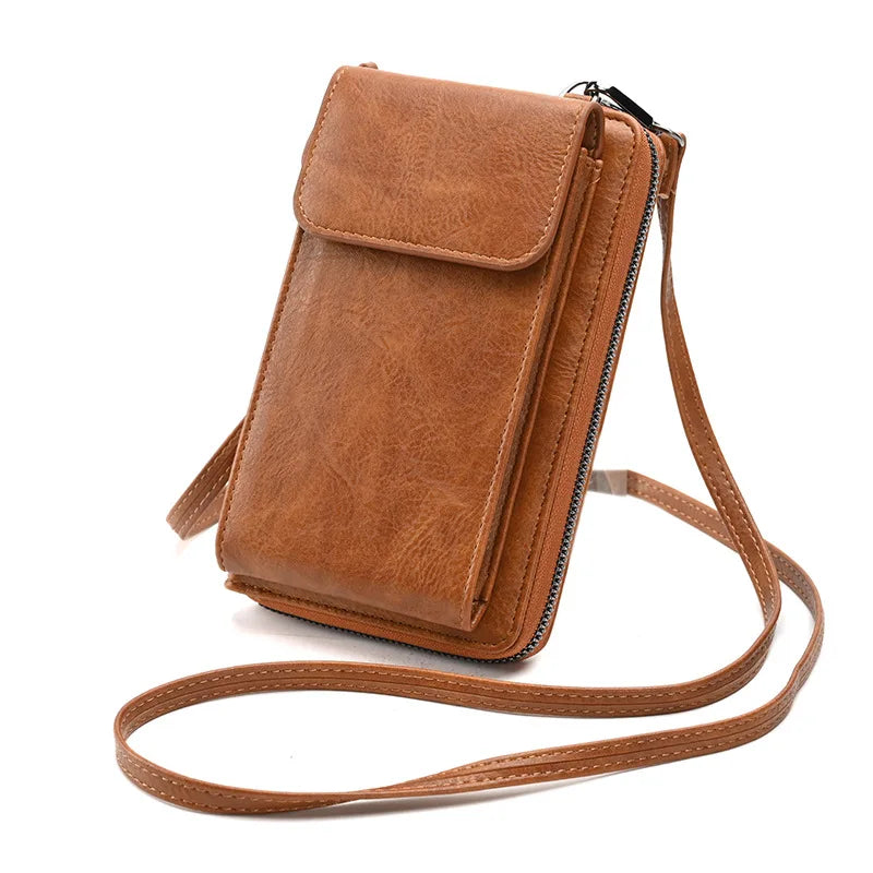 Waterproof Leather Mini Shoulder Bag - Women's Handbag