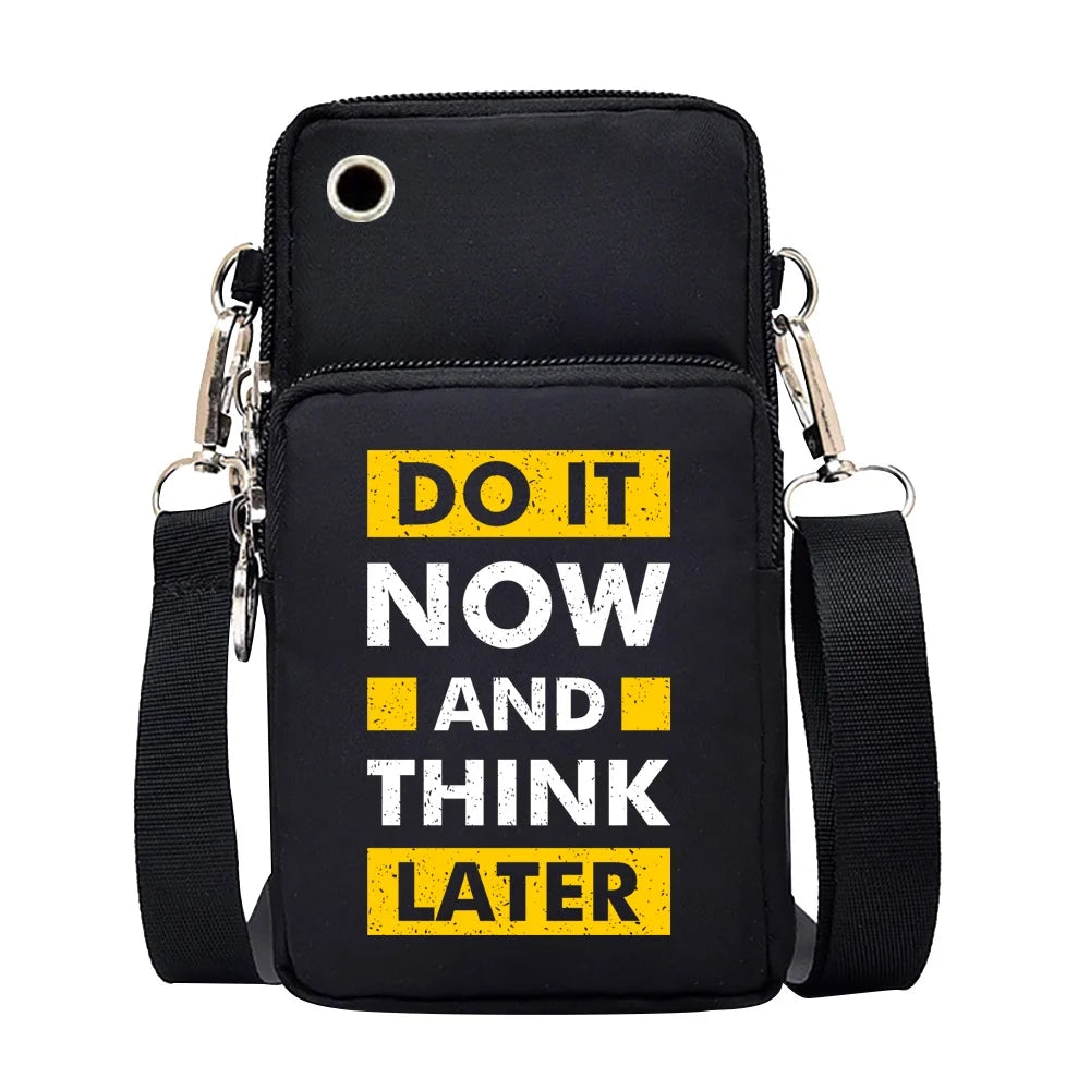 Mini Shoulder Bag Cell Phone Pocket Pattern Organizer Wrist Bags