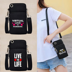 Mini Shoulder Bag Cell Phone Pocket Pattern Organizer Wrist Bags