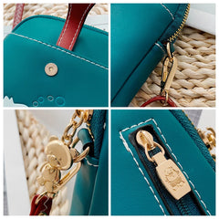 Women's Mini Shoulder Bags Leather Crossbody Bag with Cat Girls Phone Bag