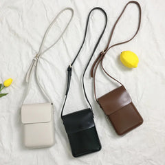 Women's Crossbody Phone Bag Solid PU Storage Bag