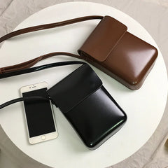 Women's Crossbody Phone Bag Solid PU Storage Bag