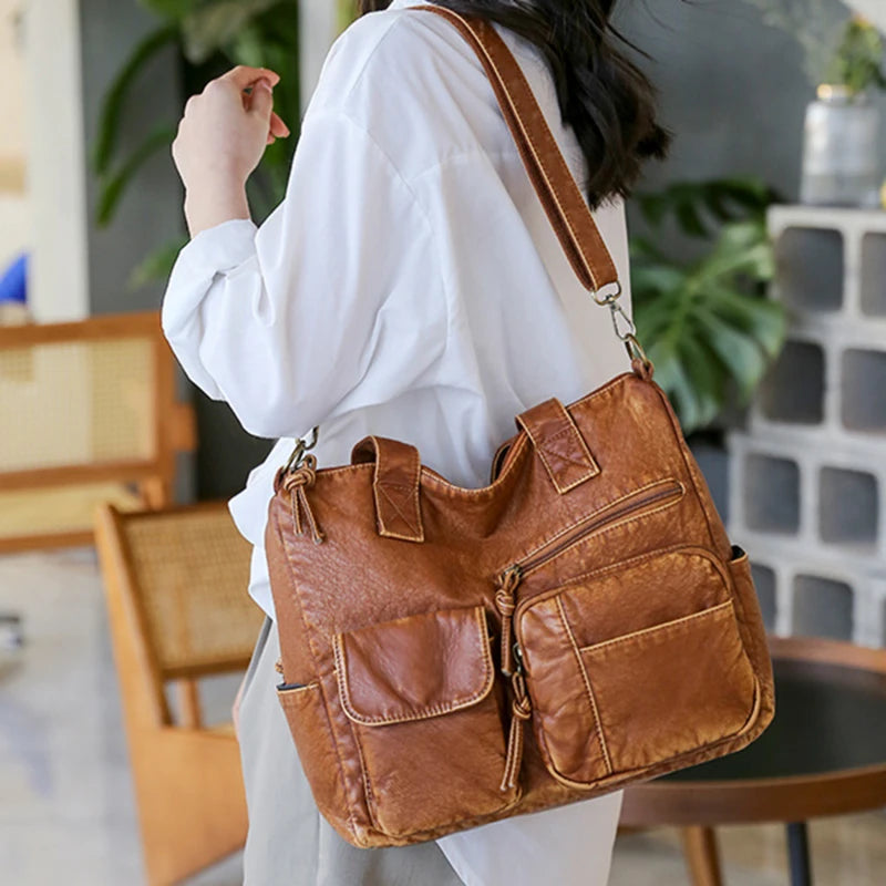 Women's Multi-pocket Shoulder Bag Large Capacity Handbags