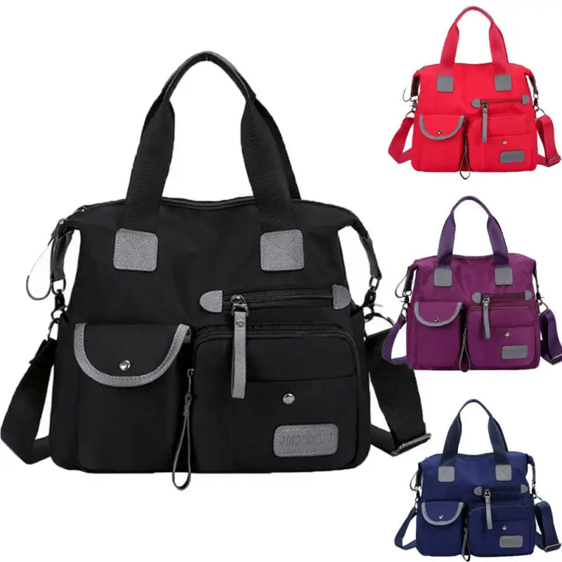 Women's Multi-pocket Shoulder Bag for Outdoor Travel Large Capacity Handbags