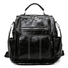 Women's Retro PU Leather Backpack School Bag Casual Backpacks