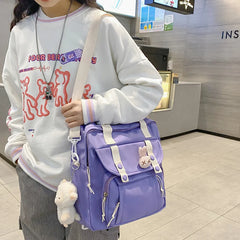 Women's Nylon Backpack Handbag School Bag Teen Girls Shoulder Bag