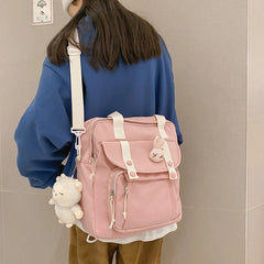 Women's Nylon Backpack Handbag School Bag Teen Girls Shoulder Bag