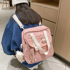 Women's Nylon Backpack Handbag School Bag Teen Girls Shoulder Bag