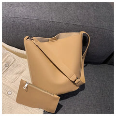 Women's One Shoulder Bags PU Leater Composite Bag Bucket Bag