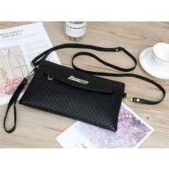 Women's Diamond Lattice Crossbody Bag with Adjustable Shoulder Strap