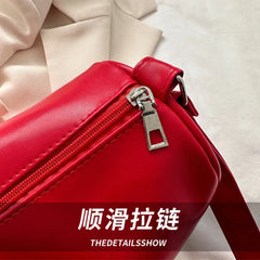 Women's PU Cylinder Casual Bucket Crossbody Bag