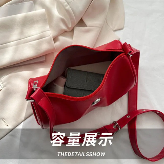 Women's PU Cylinder Casual Bucket Crossbody Bag