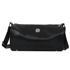 Women's PU Cylinder Casual Bucket Crossbody Bag