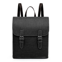 Women's PU Leather Backpack School Travel Rucksack Laptop Satchel