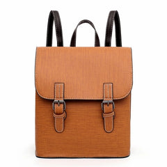 Women's PU Leather Backpack School Travel Rucksack Laptop Satchel